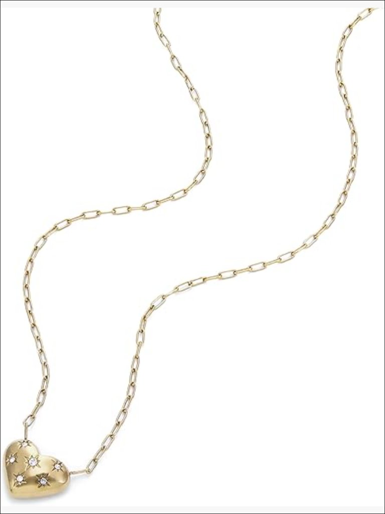 Stainless Steel Pendant Necklace With Heart Charm